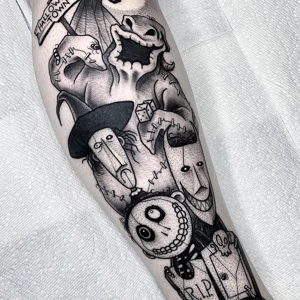 Graphic tattoo by Angelo Parente in Scranton