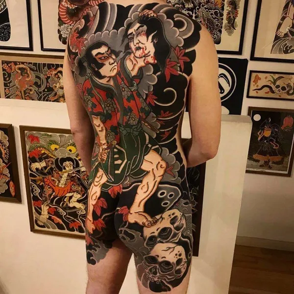 Japanese tattoo by Ian Det in Roma