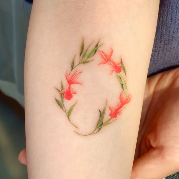 Botanical tattoo by Eunyu in Seoul