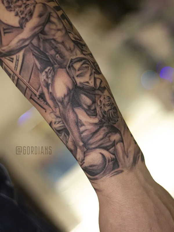 black and grey realism татуировка на forearm #35753 | Тату мастер Artemy Gordian