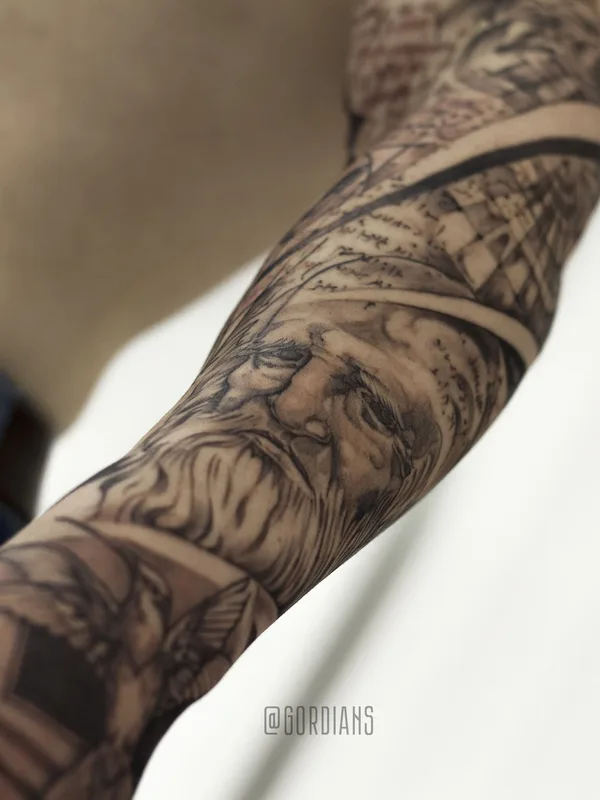 male black and grey realism татуировка на forearm #35755 | Тату мастер Artemy Gordian