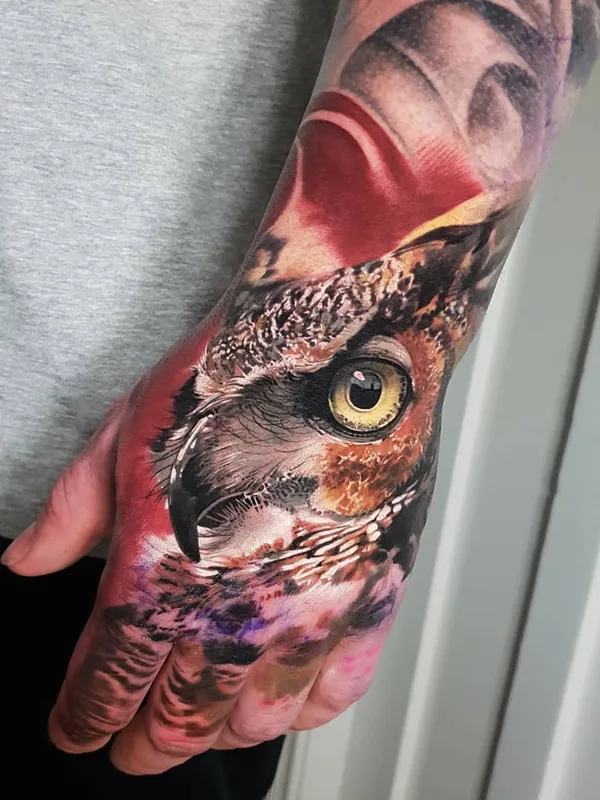 color realism татуировка на hand #30116 | Тату мастер Nick Noonan