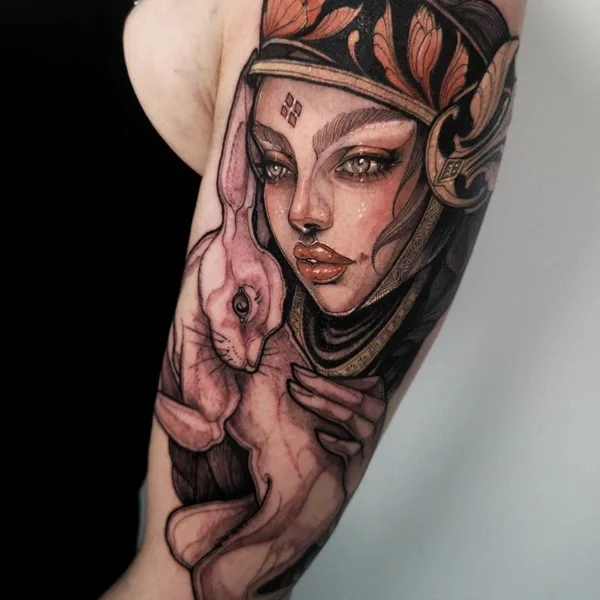 Neo Traditional tattoo by Isabella Chiara Filouino in Rankweil