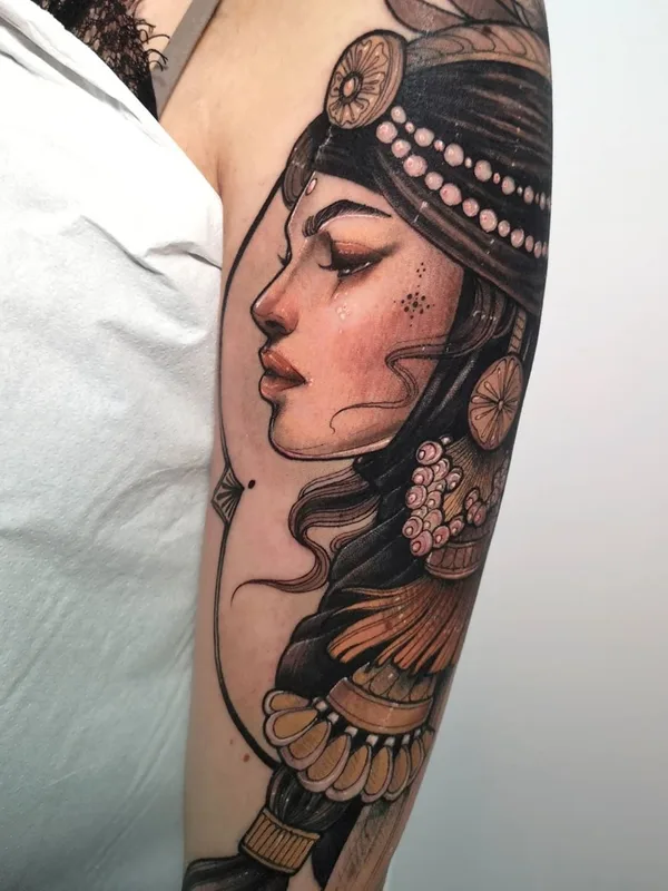 female color illustrative Tatuaggio su forearm #35989 | Tatuatore Isabella Chiara Filouino