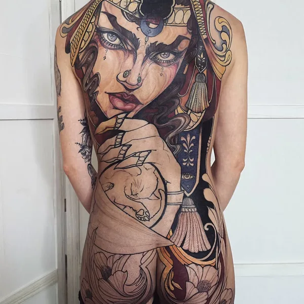 Neo Traditional tattoo by Isabella Chiara Filouino in Rankweil