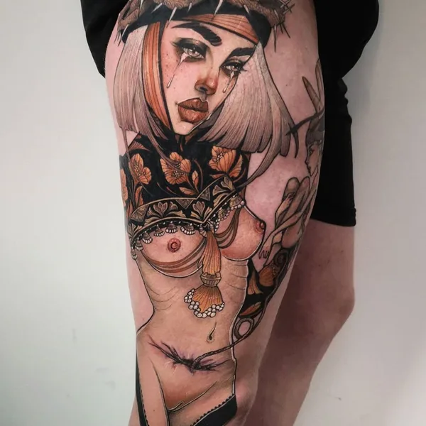 Neo Traditional tattoo by Isabella Chiara Filouino in Rankweil