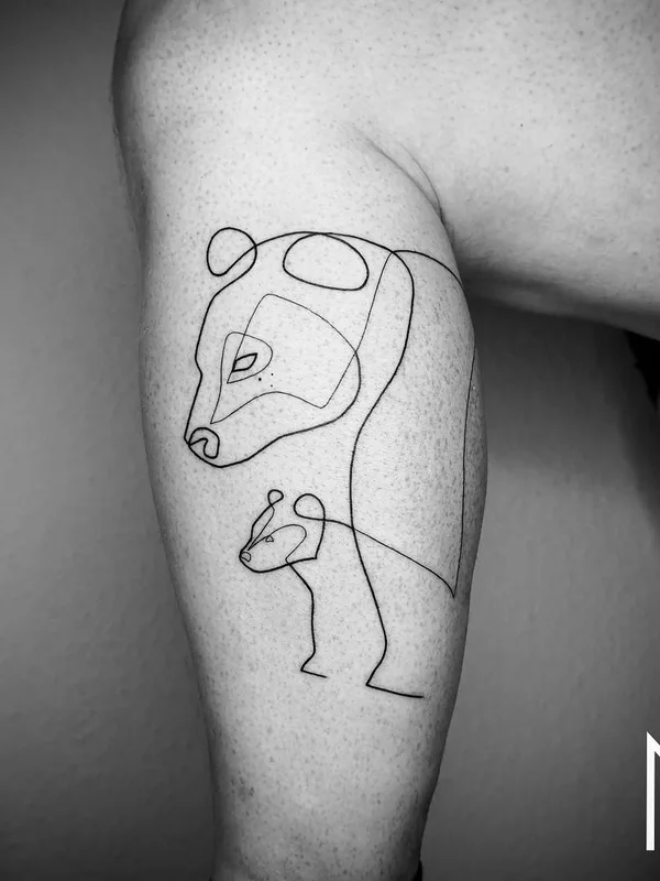 black linework татуировка на forearm #30774 | Тату мастер Mo Ganji