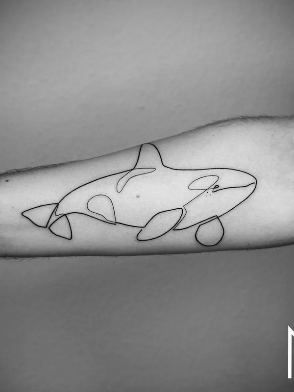 black linework татуировка на forearm #30775 | Тату мастер Mo Ganji