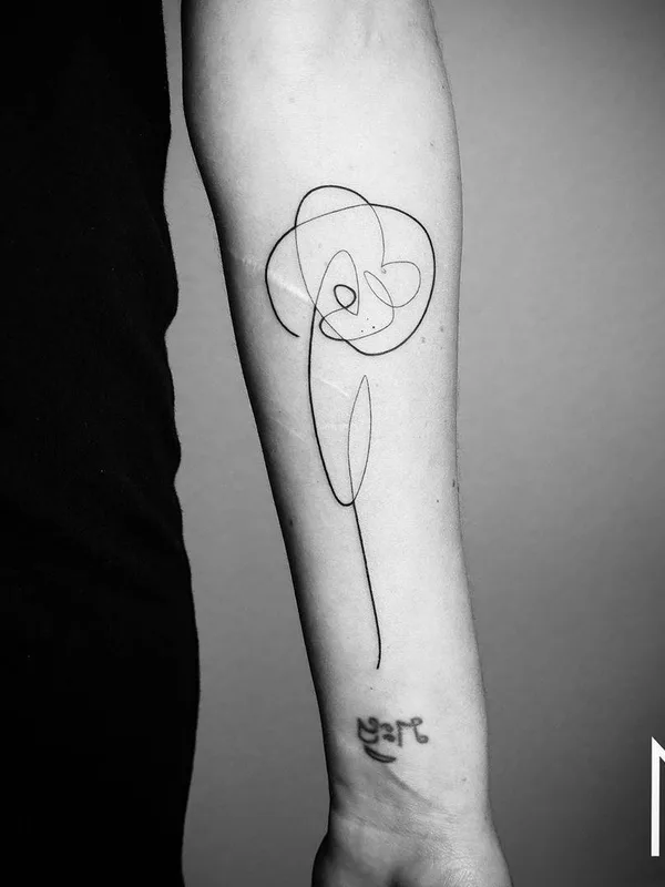 black linework татуировка на forearm #30772 | Тату мастер Mo Ganji