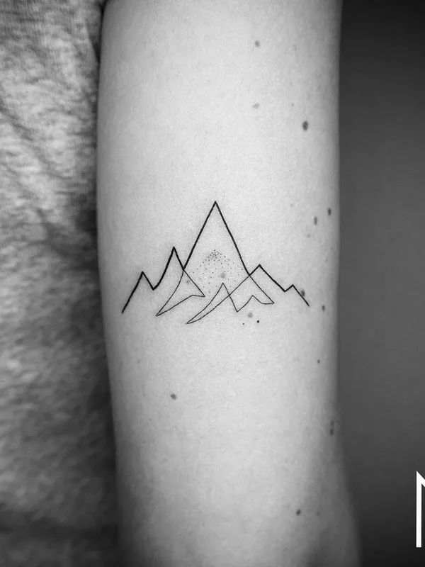 black and grey linework татуировка на forearm #30776 | Тату мастер Mo Ganji