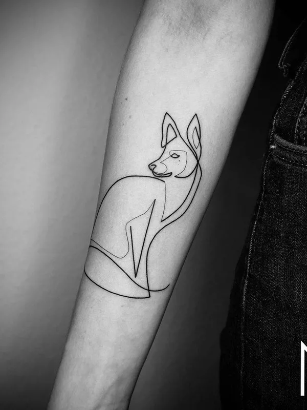 black linework татуировка на forearm #30771 | Тату мастер Mo Ganji
