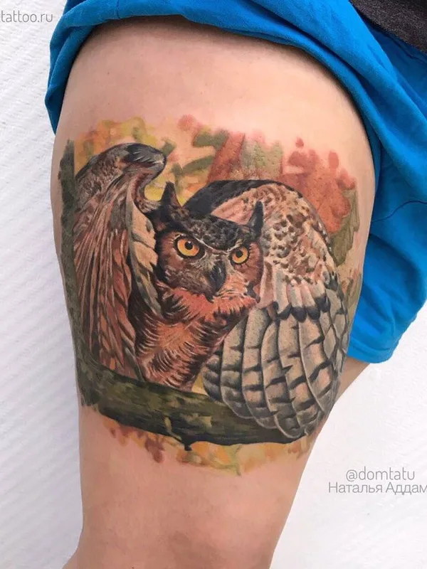 color realism татуировка на thigh #30780 | Тату мастер Наталья Аддамс