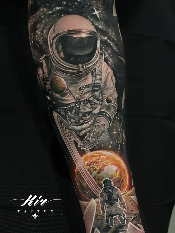 black and grey realism Tatuagem em full sleeve #55154 | Tatuador kir_tattoo