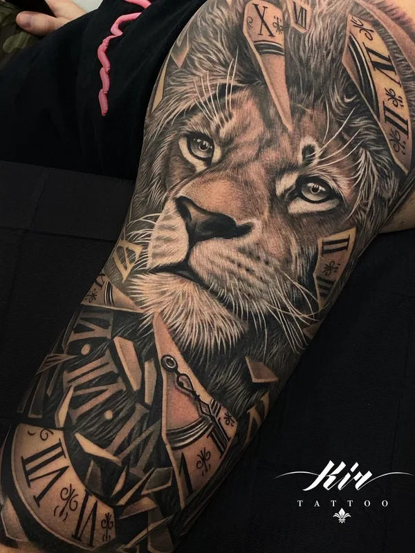 black and grey realism Tatuagem em full sleeve #55156 | Tatuador kir_tattoo