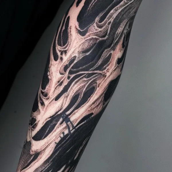 Graphic tattoo by daaamnj in Guangzhou