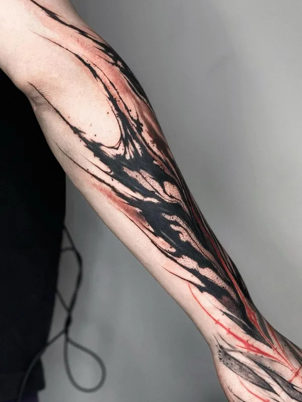 color abstract 纹身 在 forearm #55159 | 纹身师 daaamnj