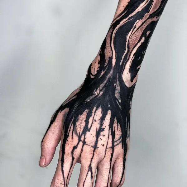 Graphic tattoo by daaamnj in Guangzhou