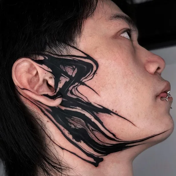 Graphic tattoo by daaamnj in Guangzhou