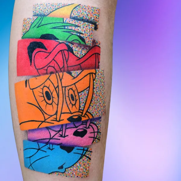 Graphic tattoo by Aleksy Marcinow in Warszawa