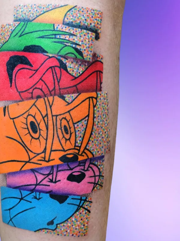 Graphic tattoo by Aleksy Marcinow in Warszawa