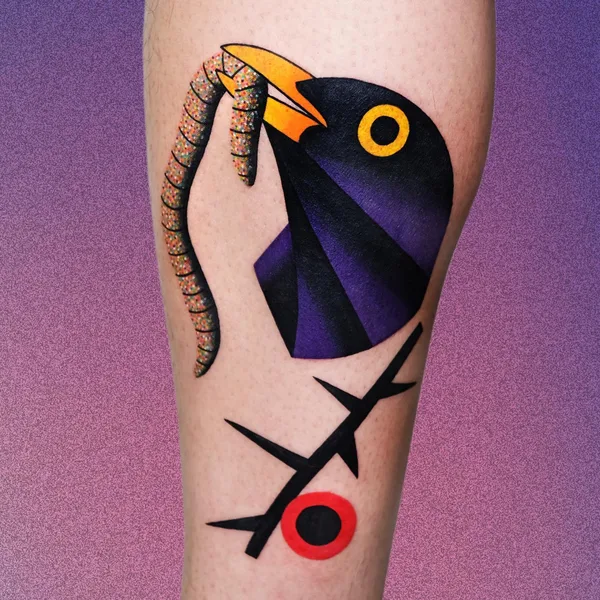 Graphic tattoo by Aleksy Marcinow in Warszawa