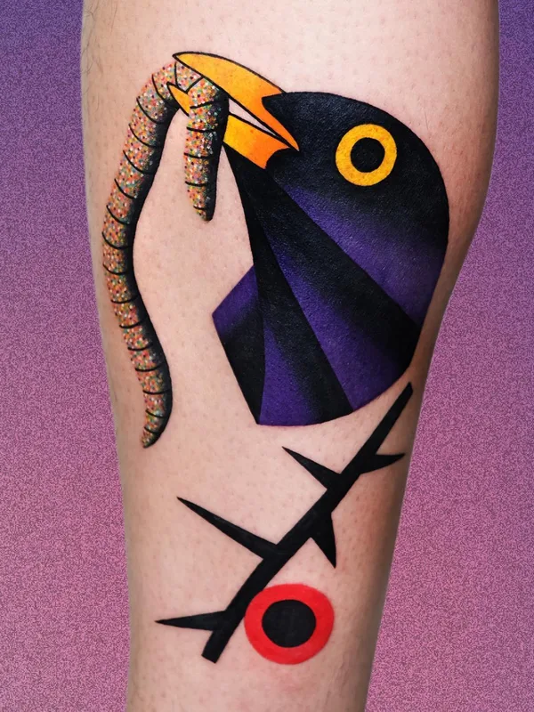 Graphic tattoo by Aleksy Marcinow in Warszawa