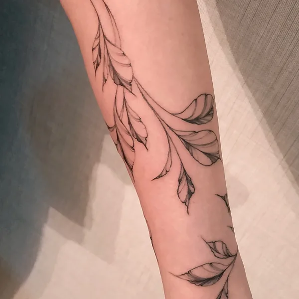 Graphic tattoo by Oleg Tort in Сочи