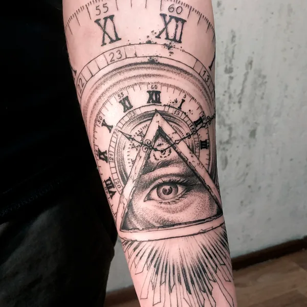 Graphic tattoo by Oleg Tort in Сочи