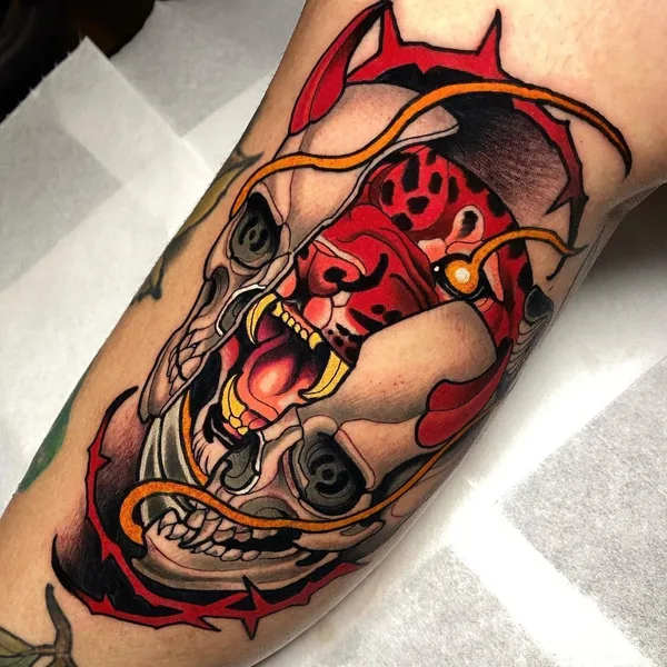 Neo Traditional tattoo by Dilan Pineda in Bogotá