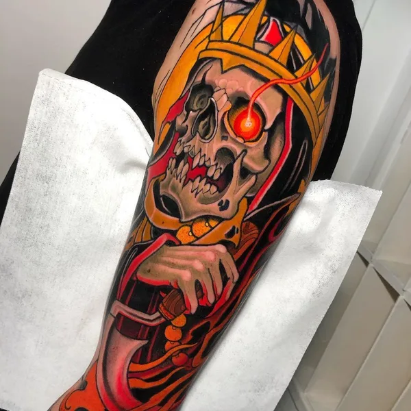 Neo Traditional tattoo by Dilan Pineda in Bogotá