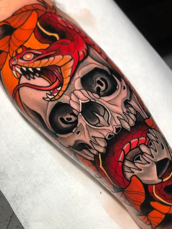 color neo traditional tattoo auf forearm #40711 | Tätowierer Dilan Pineda