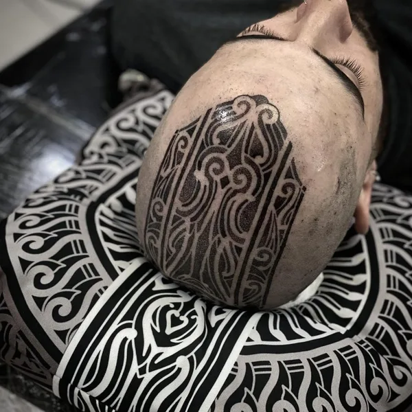 Ornamental tattoo by Israel Paketh in Buenos Aires
