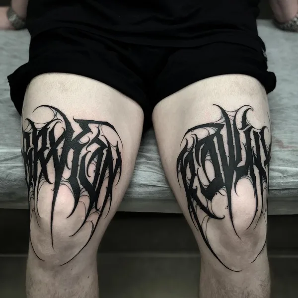 Lettering tattoo by Paul Soul in Gdańsk