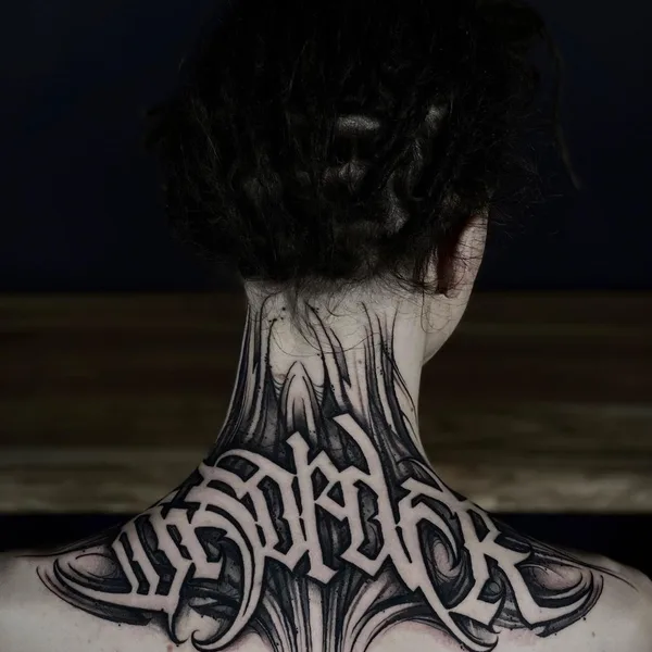 Lettering tattoo by Paul Soul in Gdańsk