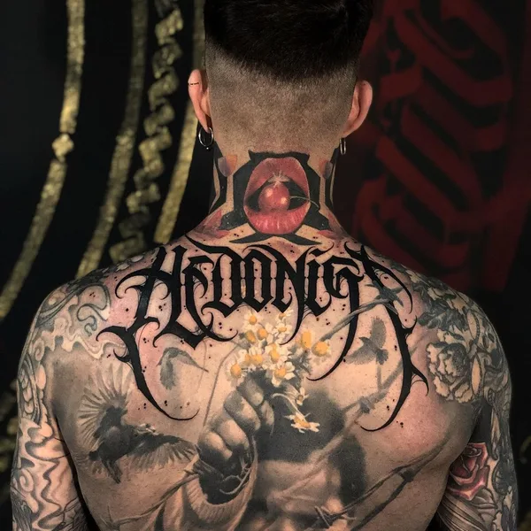 Lettering tattoo by Paul Soul in Gdańsk
