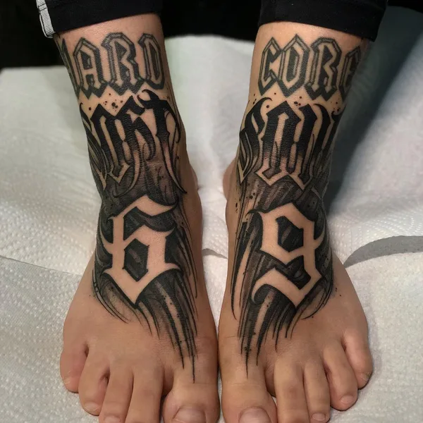 Lettering tattoo by Paul Soul in Gdańsk