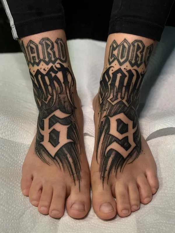 Lettering tattoo by Paul Soul in Gdańsk