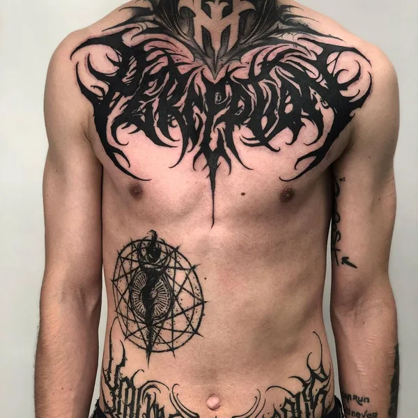 Lettering tattoo by Paul Soul in Gdańsk