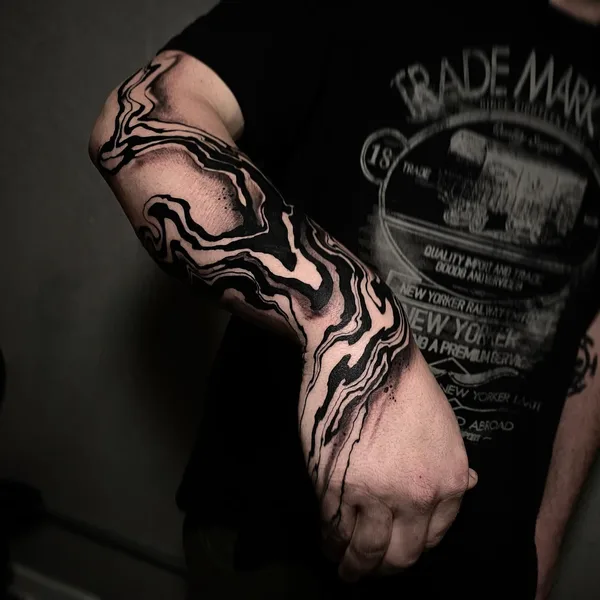 Abstract tattoo by Peste in Melbourne