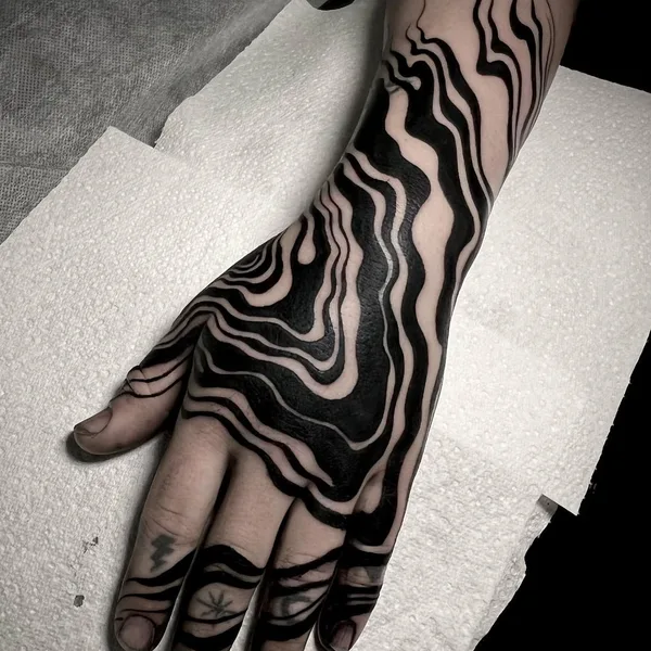 Abstract tattoo by Peste in Melbourne
