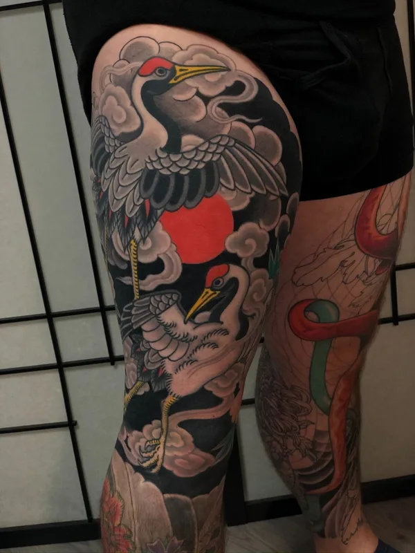 color japanese tattoo on thigh #41522 | Tattoo Artist Thomas Piñeiro