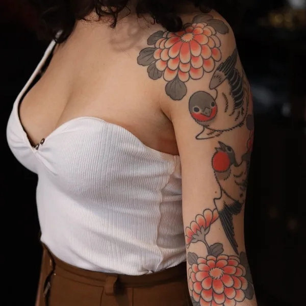 Japanese tattoo by Thomas Piñeiro in Erlangen
