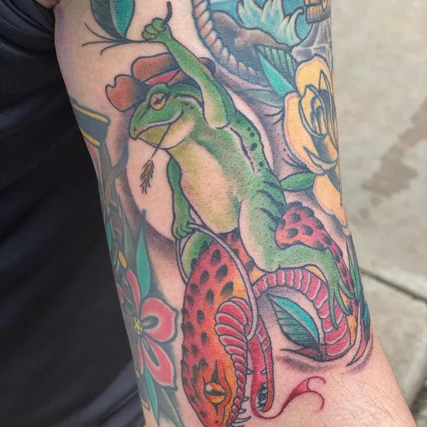 Traditional tattoo by Matthew Gibson in Oklahoma City