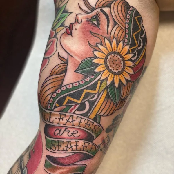 Traditional tattoo by Matthew Gibson in Oklahoma City