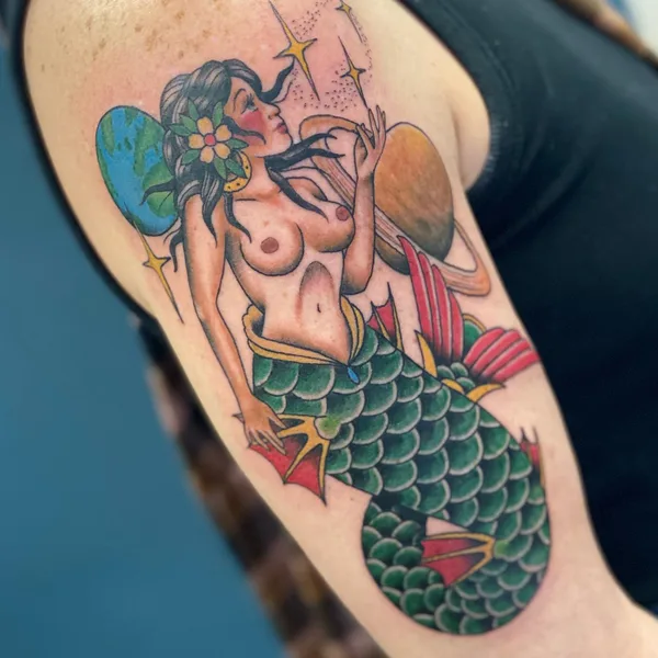 Traditional tattoo by Matthew Gibson in Oklahoma City