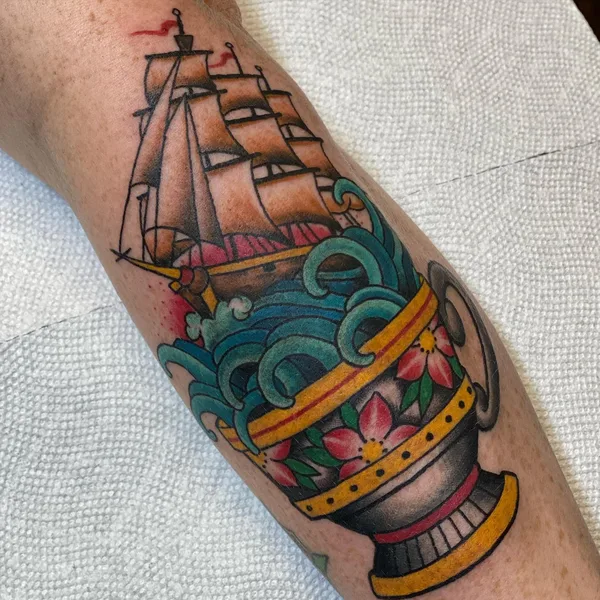 Traditional tattoo by Matthew Gibson in Oklahoma City