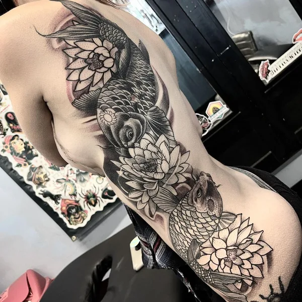 Graphic tattoo by Brad Grimes in Charleston