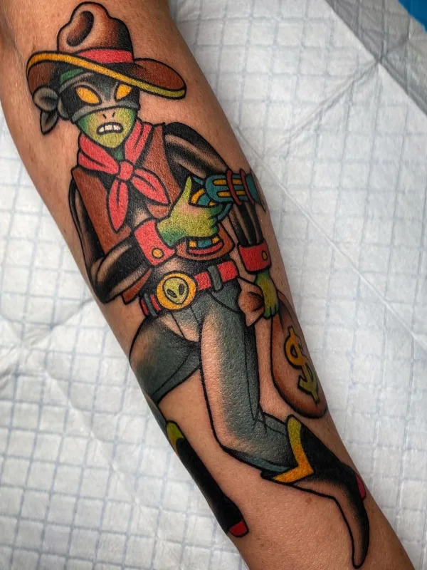 color old school Tatuagem em forearm #57544 | Tatuador Amber Elise