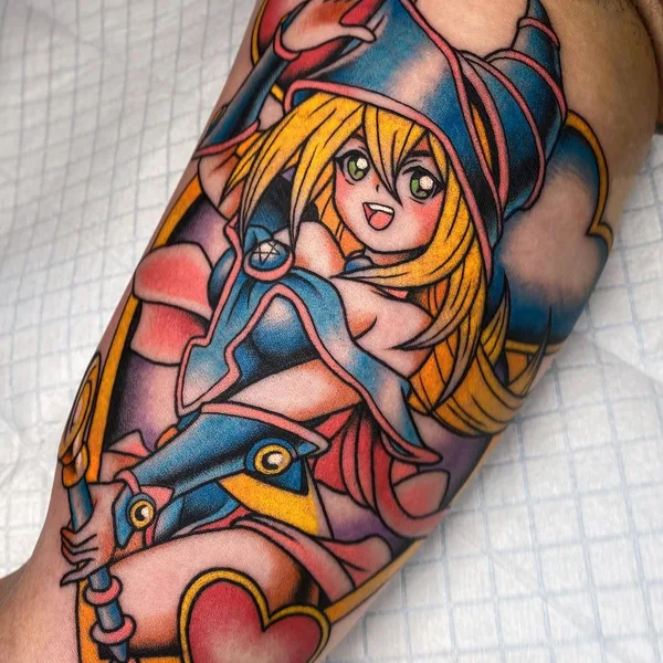 Illustrative tattoo by Amber Elise in Charleston