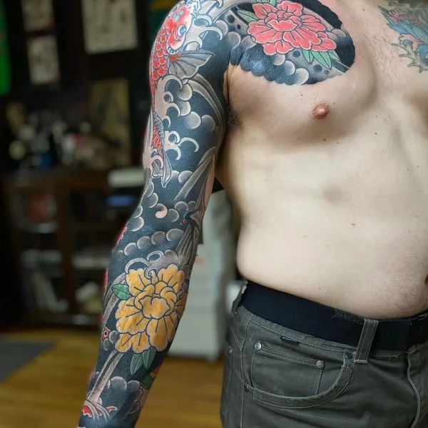 Oriental tattoo by Jason Eisenberg in Charleston